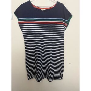 BODEN Striped Navy Dress